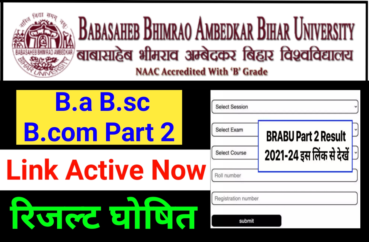 BRABU B.a B.com B.sc Part 2 Result Out | बिहार मुजफ्फरपुर यूनिवर्सिटी बीए बीएससी बीकॉम पार्ट 2 का रिजल्ट हुआ जारी यहां से करें डाउनलोड